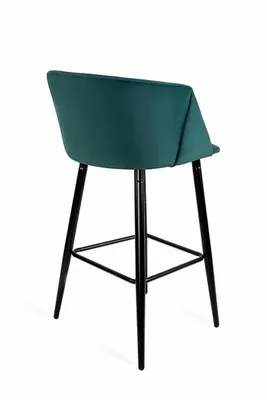 כסא בר מעוצב דגם CAESAR-בד קטיפה גוון ירוק