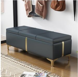 הדום ספסל דמוי עור מעוצב דגם TOUS כולל ארגז אחסון צבעים לבחירה