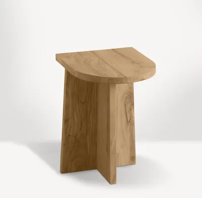 שולחן צד מעוצב דגם KINGSTON עץ מלא בגוון טבעי