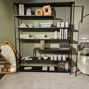 ספריה דקורטיבית דגם LIAV XL מתכת שחורה