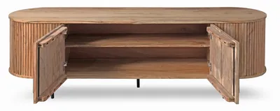 מזנון מעוצב דגם NEVADA עץ מלא בשילוב רגלי מתכת שחורים- 2 דלתות