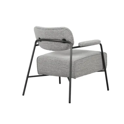 כורסא מעוצבת דגם KAROL בד בוקלה אפור