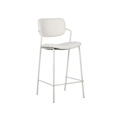 כסא בר מעוצב דגם SANDRA בד בגוון - אבן