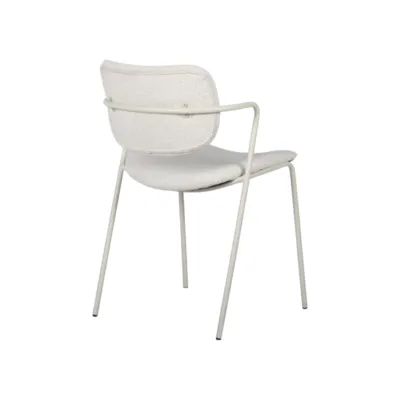 כסא אוכל מעוצב דגם SANDRA בד בגוון אבן