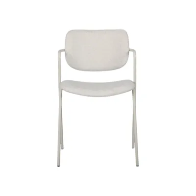 כסא אוכל מעוצב דגם SANDRA בד בגוון אבן