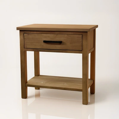 שידת צד מעוצבת ALBA עץ טבעי כולל מגירה