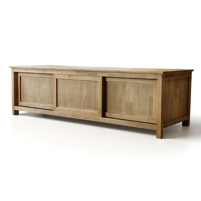 מזנון מעוצב דגם ALBA עץ גוון טבעי 3 דלתות הזזה-180 סמ