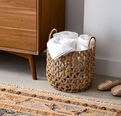 סט 3 סלי קש משולשים מעוצבים דגם TRIANGLE