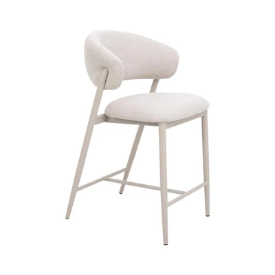 כסא בר מעוצב דגם MONZA בד גוון אבן רגל אבן