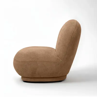 כורסא מעוצבת דגם BELU גוון חום חמרה