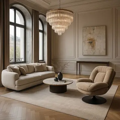 כורסא מעוצבת דגם HIPI - גוון קפה