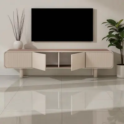 מזנון מעוצב דגם ANDER גוון אגוז אמריקאי וסהרה