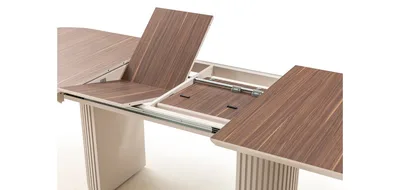 שולחן פינת אוכל נפתח דגם RINO אגוז רגל גוון סהרה