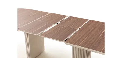 שולחן פינת אוכל נפתח דגם RINO אגוז רגל גוון סהרה