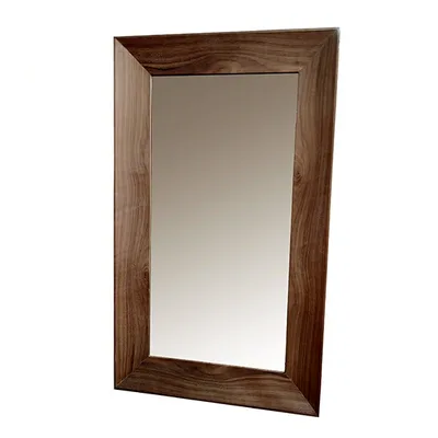 מראה מעוצבת דגם FALCAO עץ פורניר אגוז