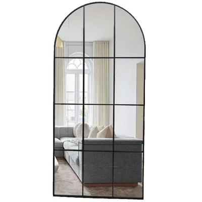 מראה מעוצבת דגם SPLIT מחולקת שחורה