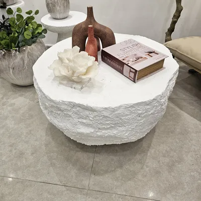 שולחן סלון עגול מעוצב דגם STONE