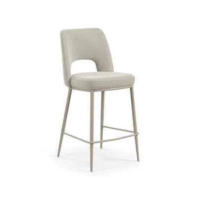 כסא בר מעוצב דגם PARIS-בז' רגל סהרה