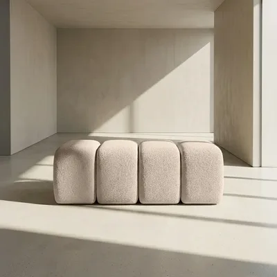 ספסל מעוצב דגם RONI -בז'