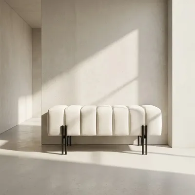 ספסל מעוצב דגם LIN-שמנת