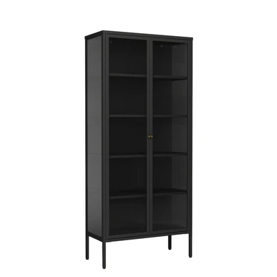 ויטרינה מעוצבת VITRA זכוכית גלית צבע שחור