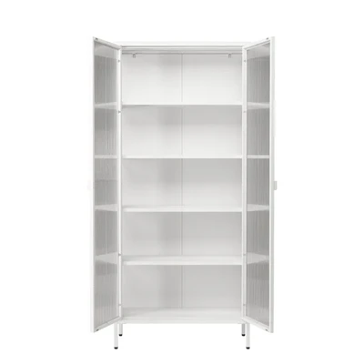 ויטרינה מעוצבת VITRA זכוכית גלית צבע לבן