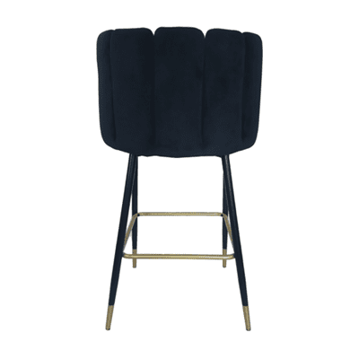 כסא בר צדפה דגם MONA בד קטיפה גוון שחור