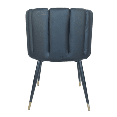 כסא אוכל צדפה דגם MONA דמוי עור-שחור