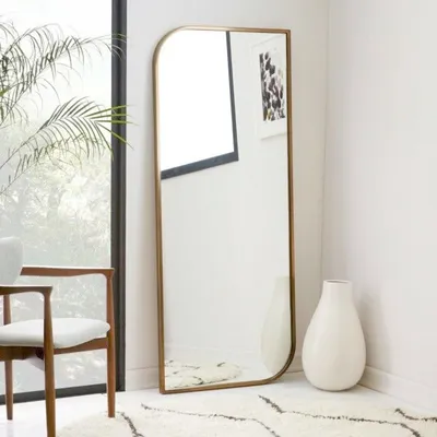 מראה מעוצבת דגם ZURICH מסגרת עץ פינה מעוגלת - מידה לבחירה