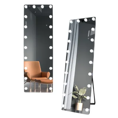 מראת מעוצבת דגם BEAUTY מלבנית עם מנורות LED מובנות עומדת / תליה