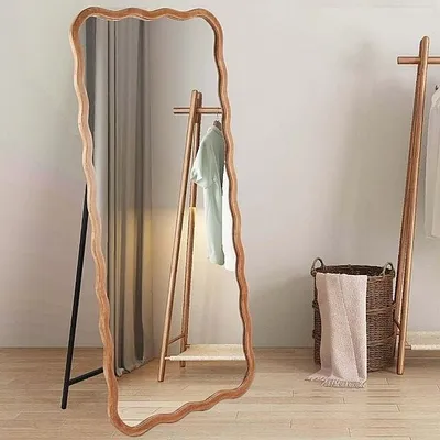 מראה מעוצבת דגם MIKA מסגרת עץ טבעי - מידות לבחירה