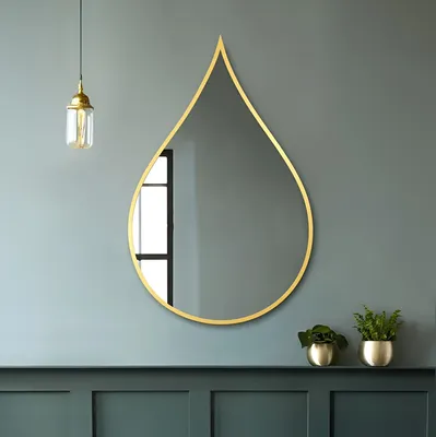 מראה מעוצבת דגם BIANCA מסגרת זהב - מידות לבחירה