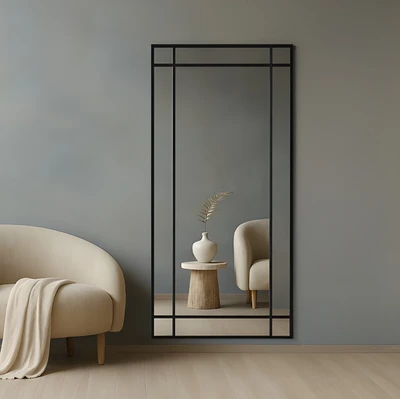 מראה מלבנית דגם QUEEN מסגרת פנימית -60/175 סמ