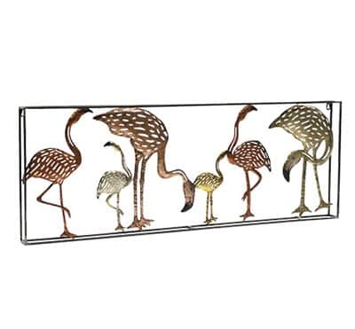 תמונת מתכת מעוצבת דגם פלמינגו