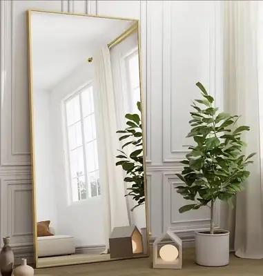 מראה מלבנית דגם REEF מסגרת זהב -מידות לבחירה