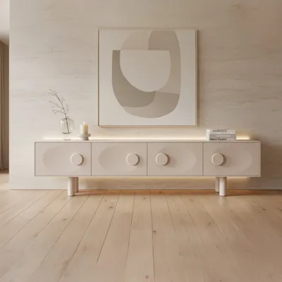 מזנון מעוצב דגם FRED גוון טרוורטין ובז'