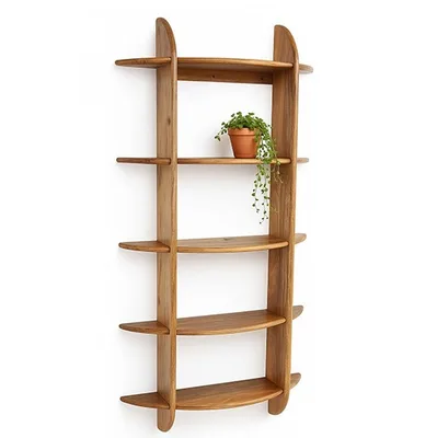 סט מדפים דגם GIVON עץ מנגו - גוון דבש