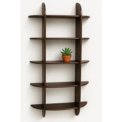 סט מדפים דגם GIVON עץ מנגו - גוון אגוז