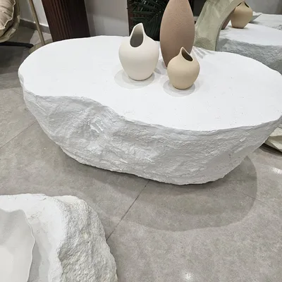 שולחן סלון אובלי מעוצב דגם STONE