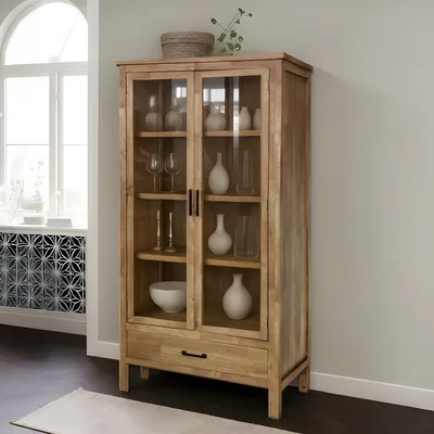 ויטרינה מעוצבת דגם ALBA עץ וזכוכית