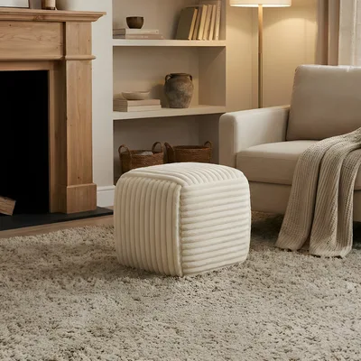 הדום מעוצב פסים דגם TAL גוון שמנת