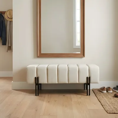 ספסל מעוצב דגם LIN-שמנת