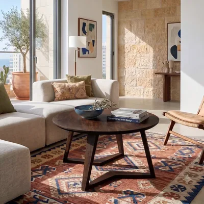 שולחן סלון מעוצב דגם FINO אגוז