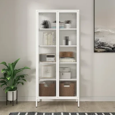ויטרינה מעוצבת VITRA זכוכית גלית צבע לבן